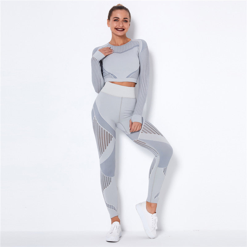 Yoga clothing suit striped
