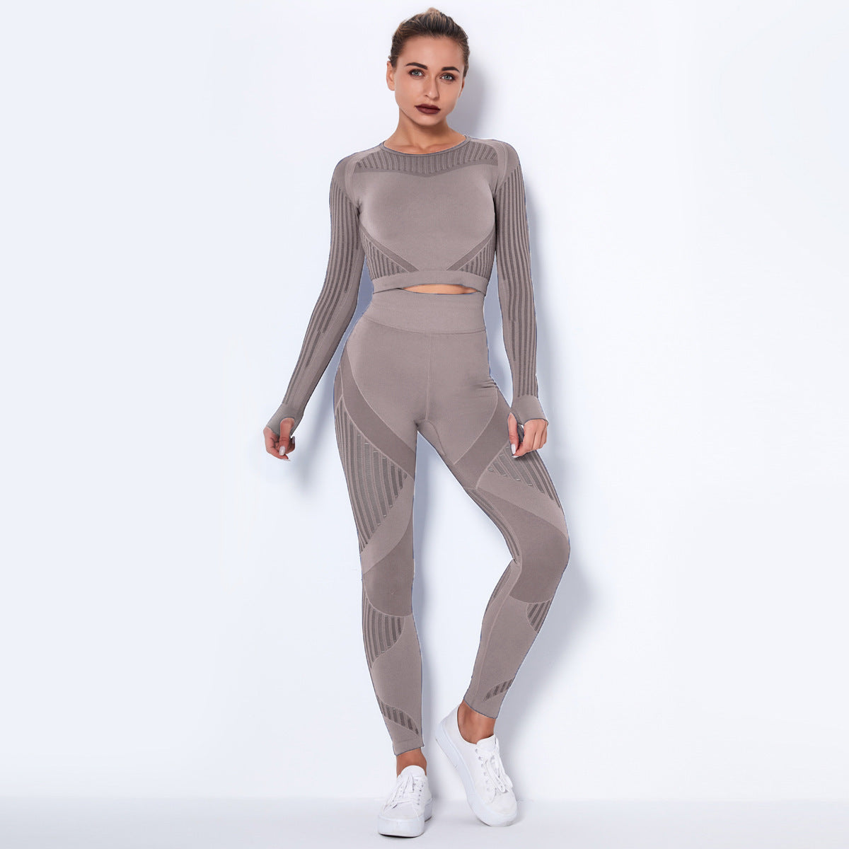 Yoga clothing suit striped