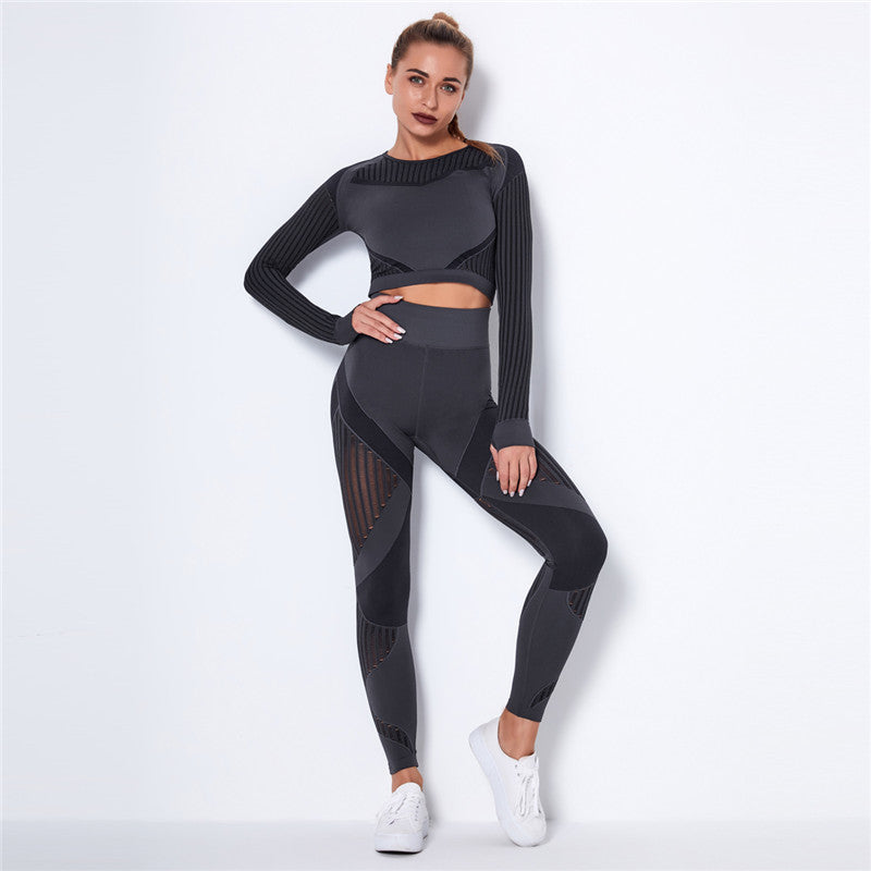 Yoga clothing suit striped