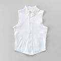 Slim-fit Sporttop met Rits en Opstaande Kraag