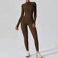 Performance Sport Jumpsuit met Rits en Lange Mouwen