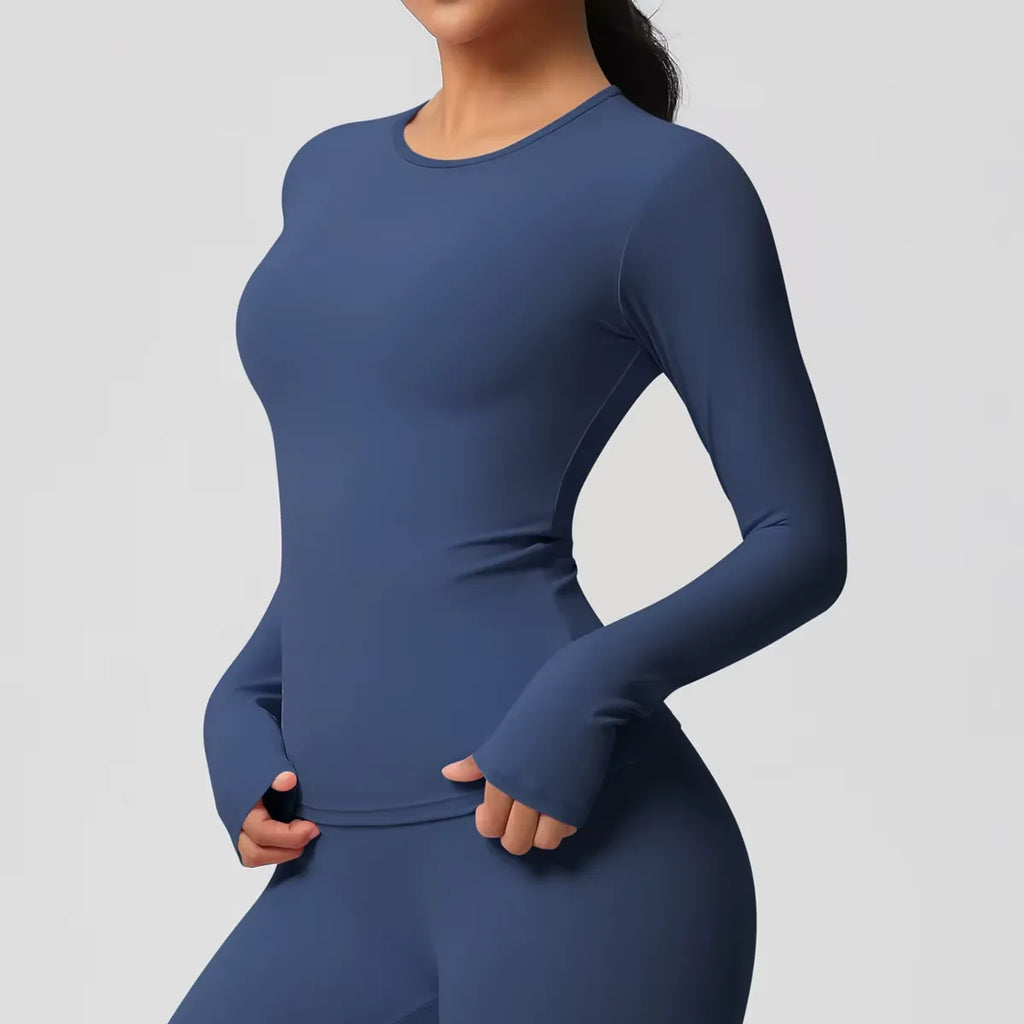 Sneldrogende Sporttop met Lange Mouwen